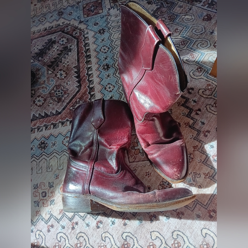 Vintage Burgundy Frye Western Boots